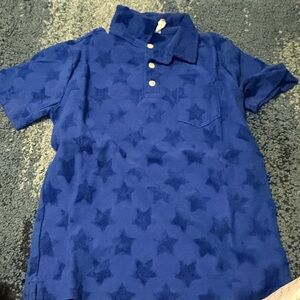 J. Crew Royal Blue Star-Pattern Polo
